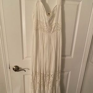 Free people white eyelet maxi dress